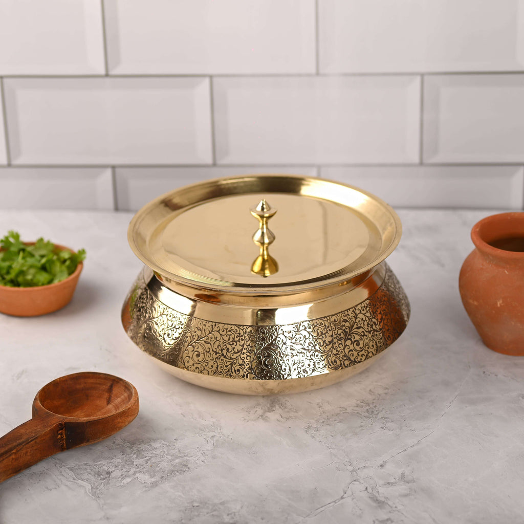 Brass Royal Handi with Lid Vedansh Craft