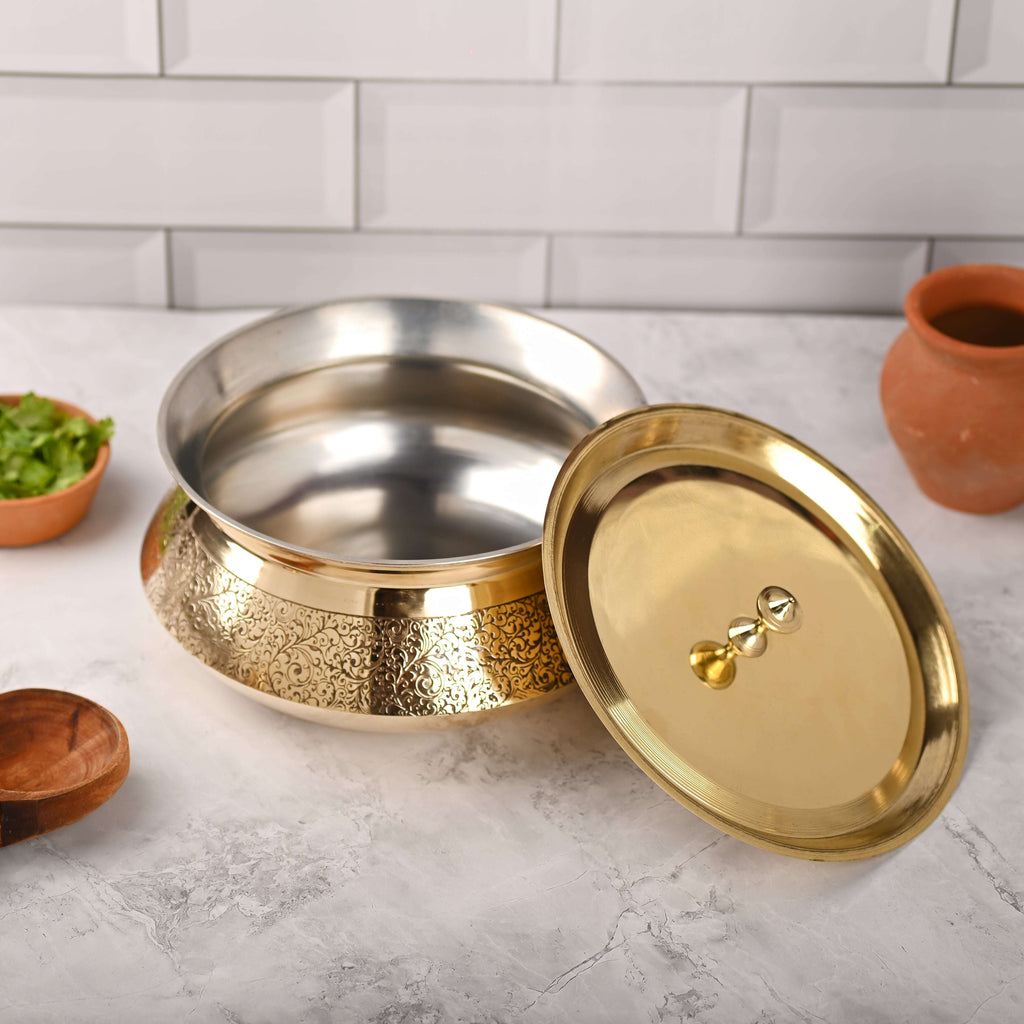 Brass Royal Handi with Lid Vedansh Craft