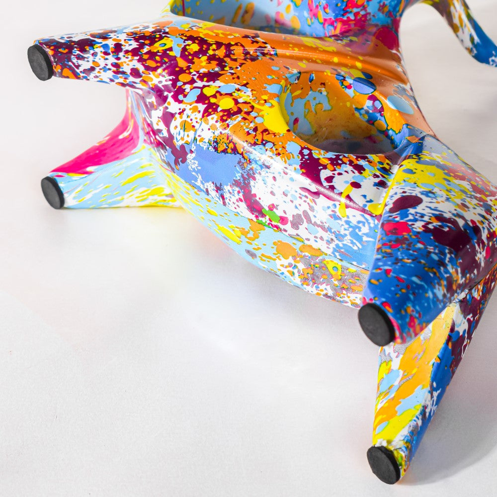 Bull Sculpture Resin Multicolour 8 Inch Nestasia
