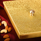 Brass Handcrafted Dry Fruit Box with Lid – Traditional Indian Brassware (2.9 Inch) Vedansh Craft