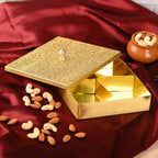 Brass Handcrafted Dry Fruit Box with Lid – Traditional Indian Brassware (2.9 Inch) Vedansh Craft