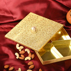 Brass Handcrafted Dry Fruit Box with Lid – Traditional Indian Brassware (2.9 Inch) Vedansh Craft