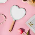 Chic Heart Hand Mirror Green Nestasia