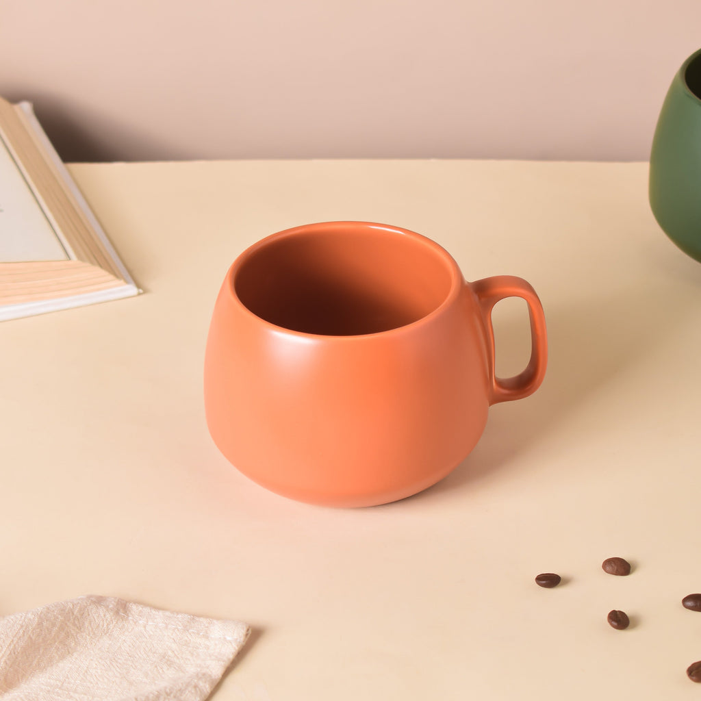 Terracotta Brown Round Mug 350 ml Nestasia