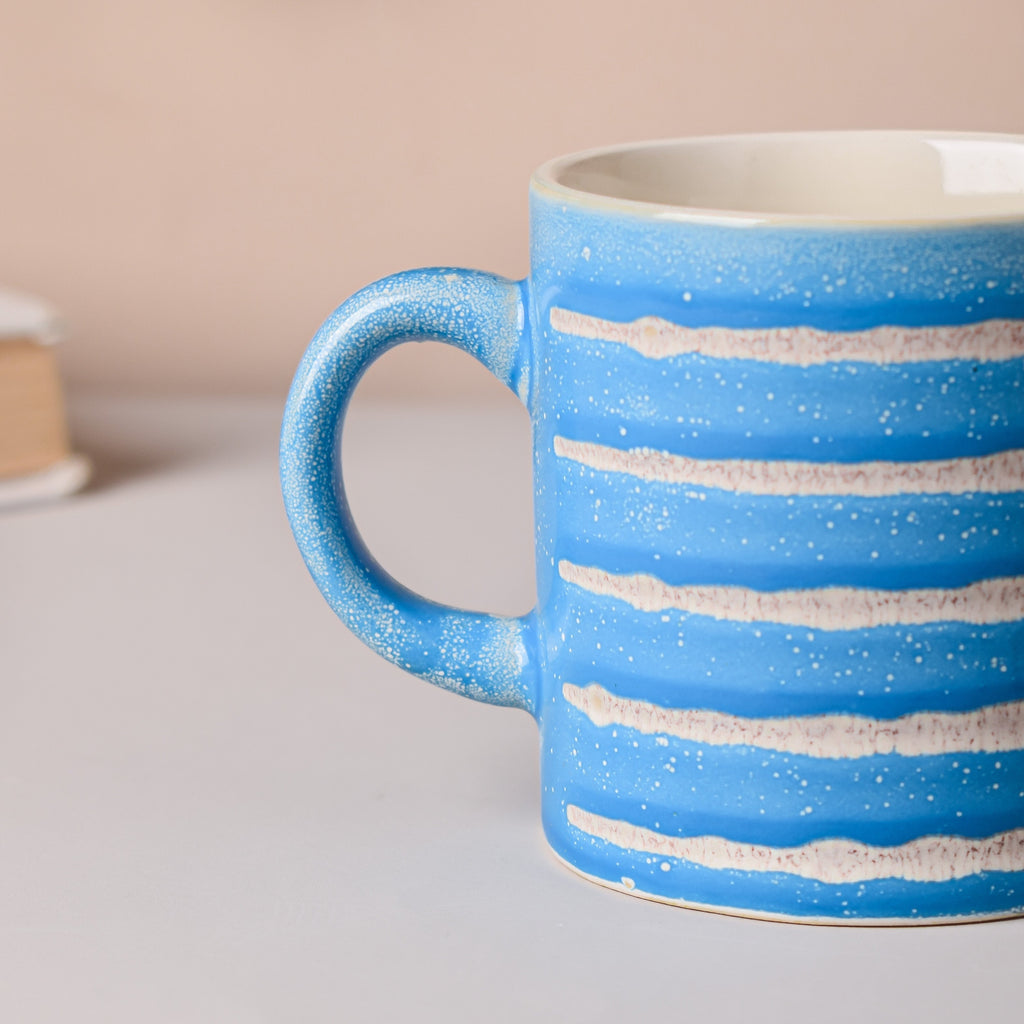 Blue And White Textured Cup Set 150 ml Nestasia