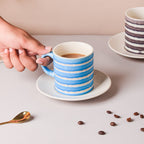 Blue And White Textured Cup Set 150 ml Nestasia