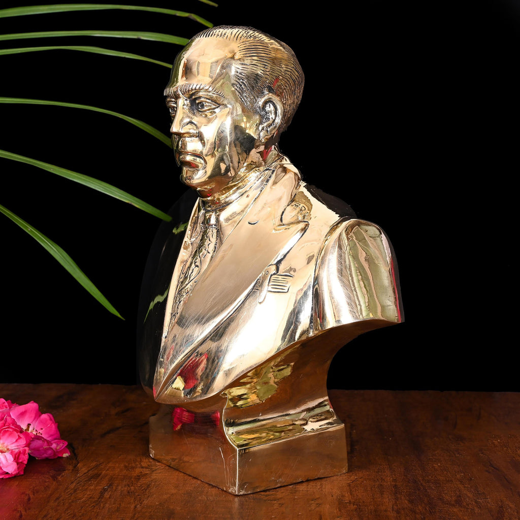 Brass Bhimrao Ambedkar Bust Statue (14 Inch) Vedansh Craft