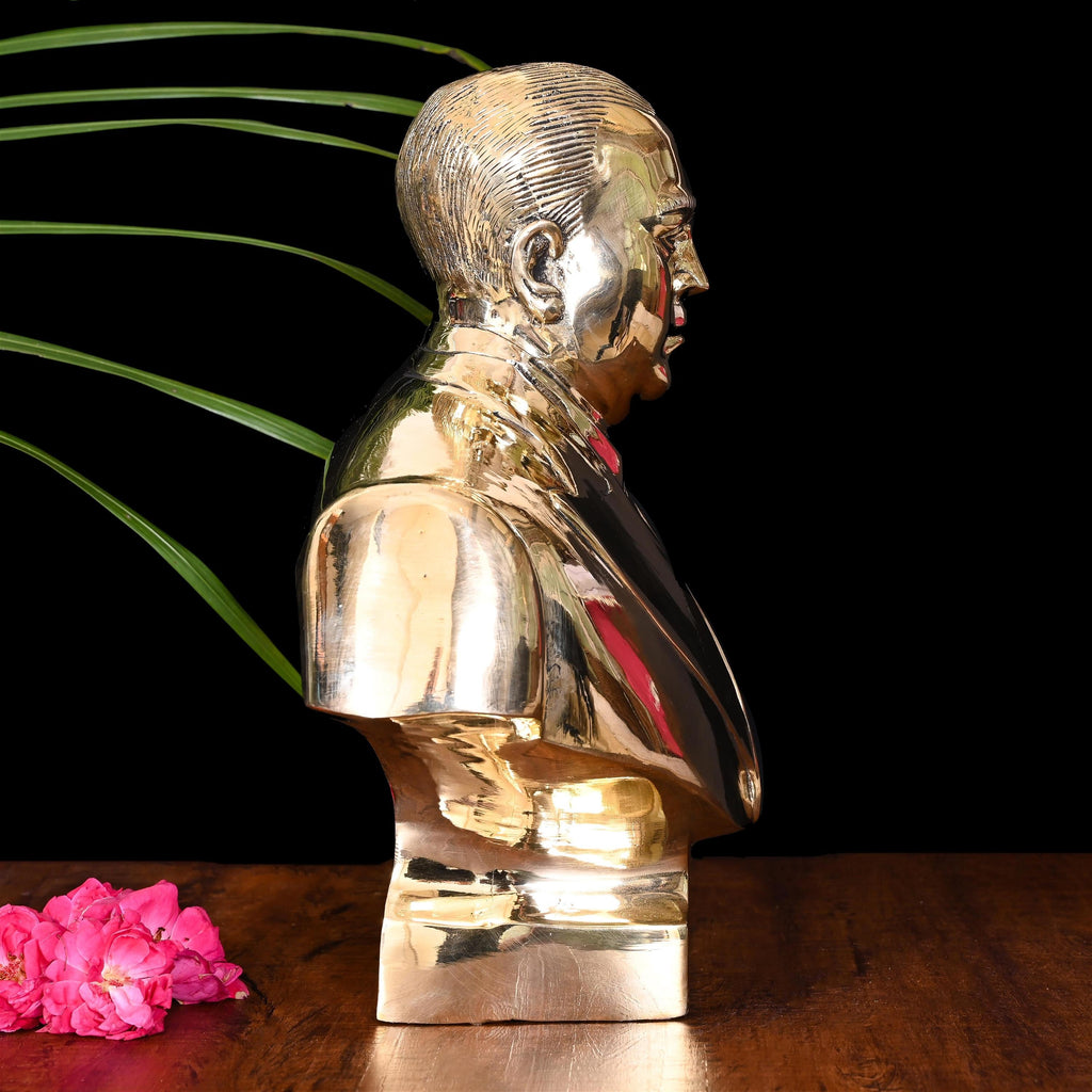 Brass Bhimrao Ambedkar Bust Statue (14 Inch) Vedansh Craft