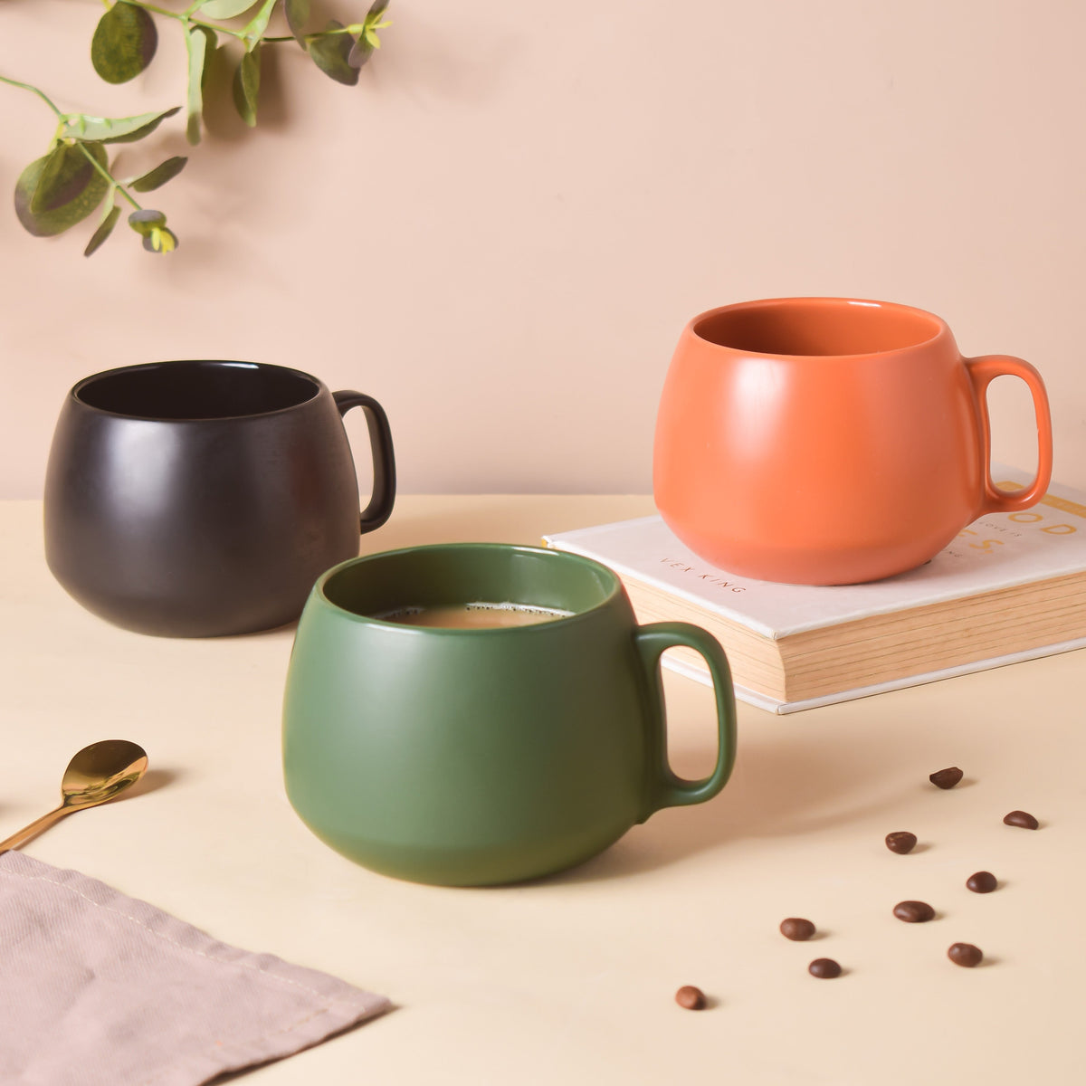 Terracotta Brown Round Mug 350 ml Nestasia