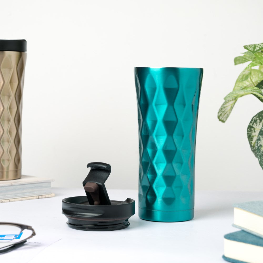Double Walled Travel Tumbler Green 500ml Nestasia
