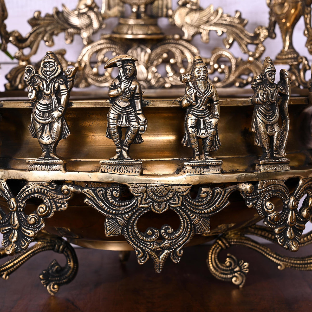 Brass Traditional Dashavatara /Vishnu Avatar Urli (16.5 Inch) Vedansh Craft
