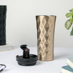 Double Walled Travel Tumbler Gold 500ml Nestasia