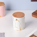 Auric Marble White Jar with Lid Nestasia