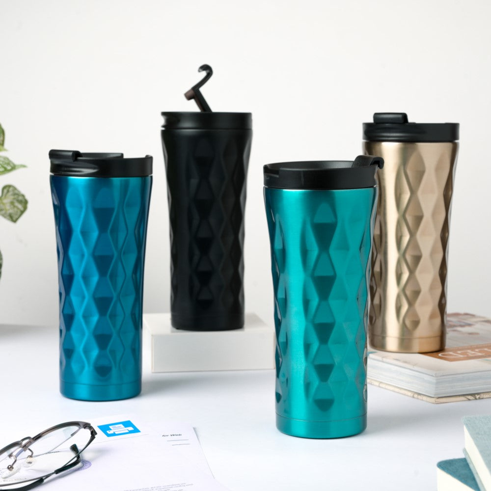 Double Walled Travel Tumbler Green 500ml Nestasia
