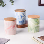 Marble Green Jar with Lid Nestasia