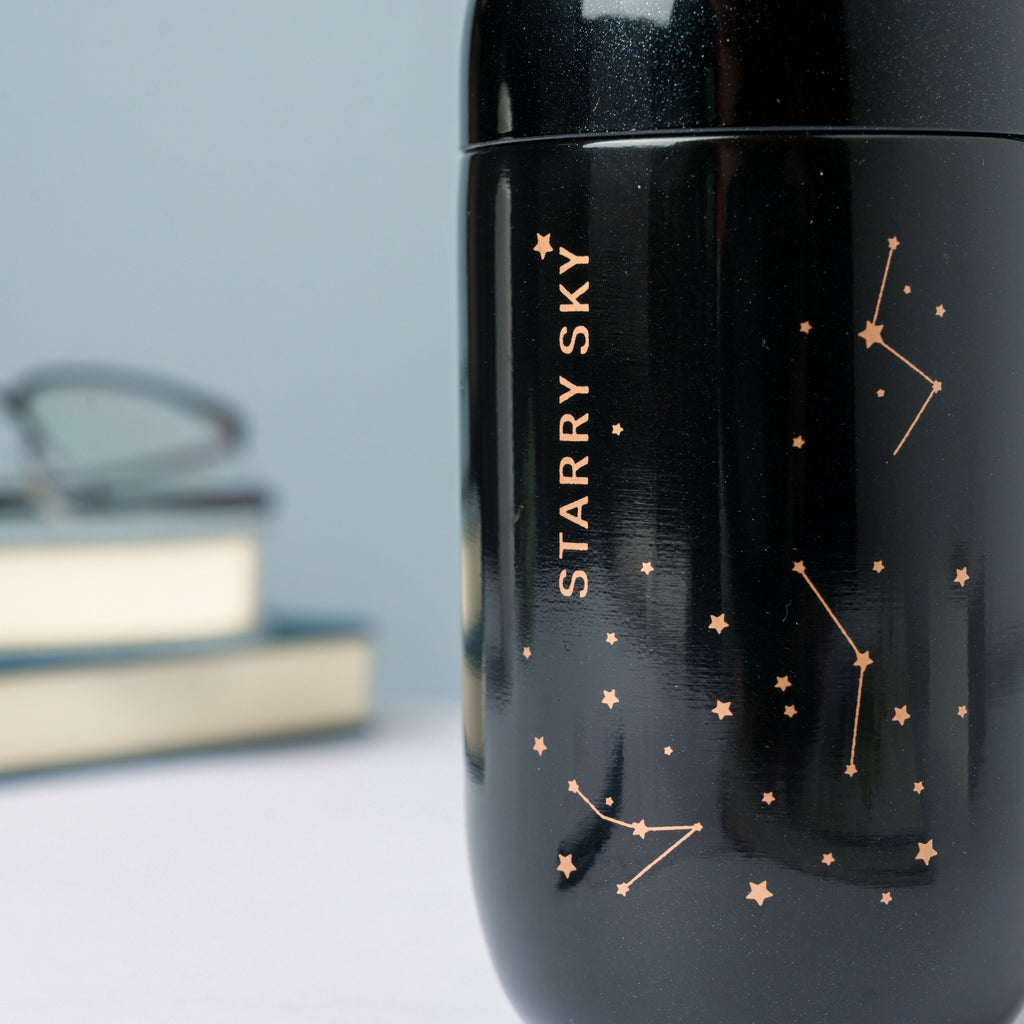 Starry Sky Mini Stainless Steel Flask Black 200ml Nestasia