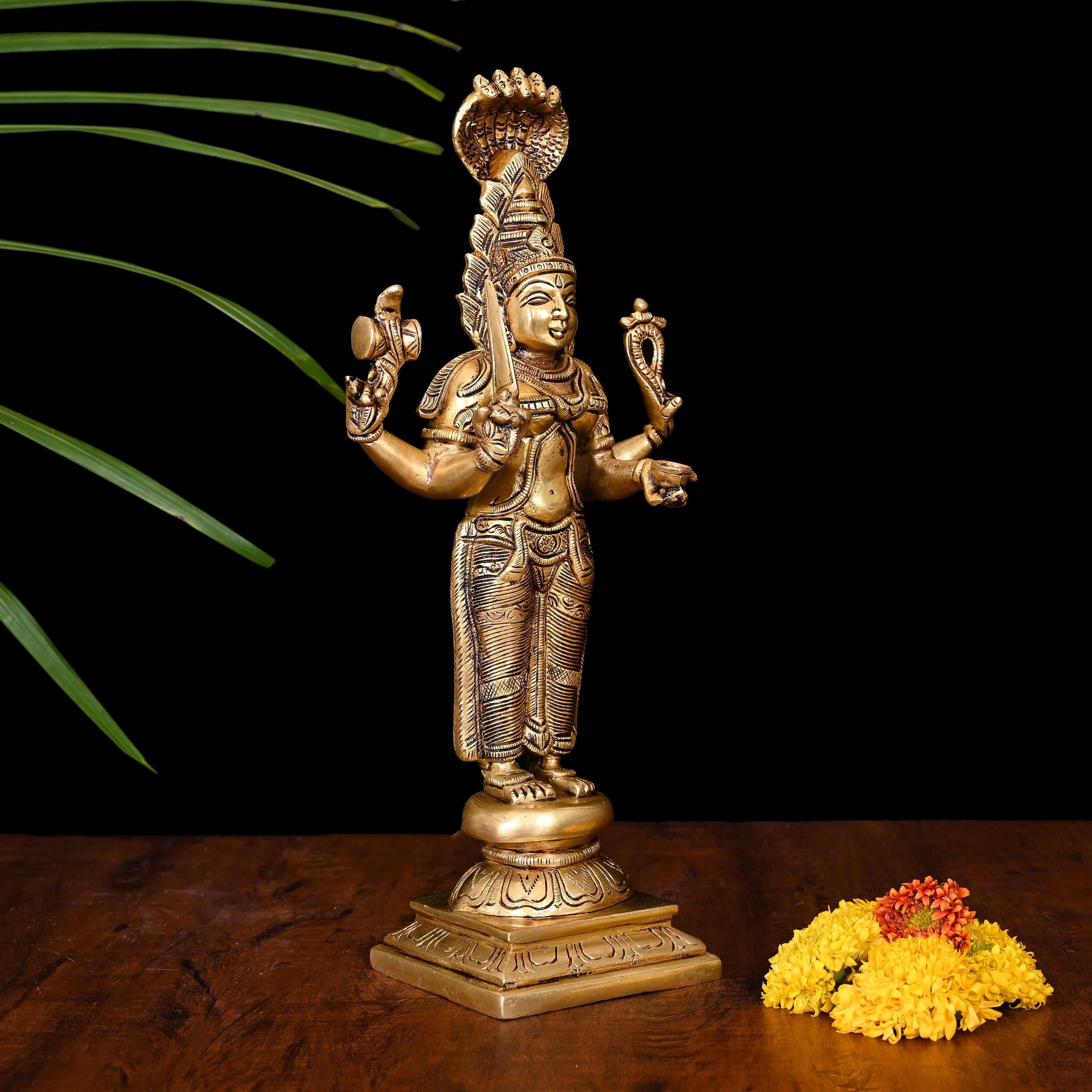 Brass Standing Karumari Amman Superfine Idol (12.5 Inch) Vedansh Craft