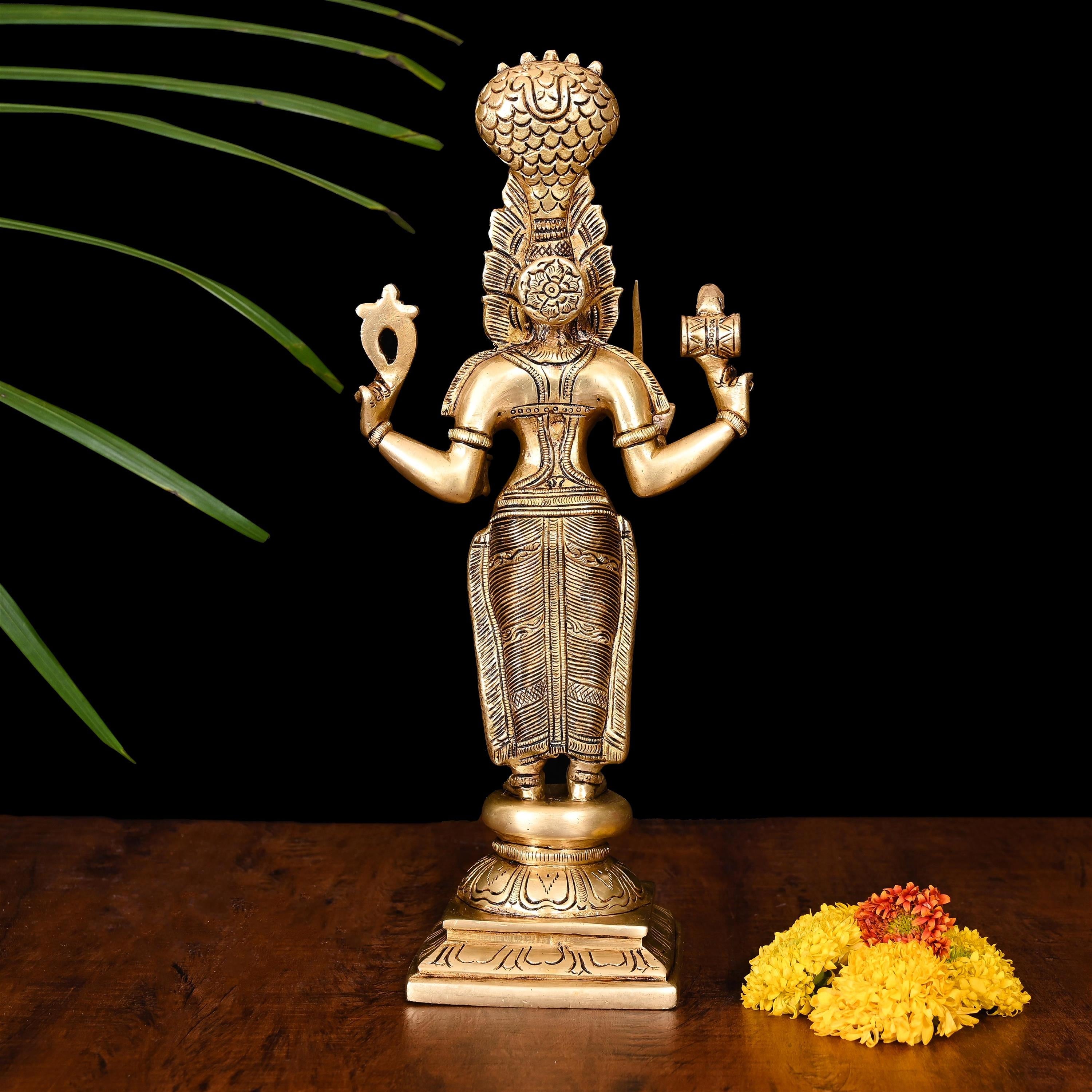 Brass Standing Karumari Amman Superfine Idol (12.5 Inch) Vedansh Craft