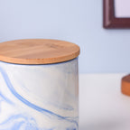 Marble Blue Jar with Lid Nestasia
