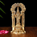 Brass Standing Tirupati Balaji/Venkateshwar Idol On Tortoise (8 Inch) Vedansh Craft