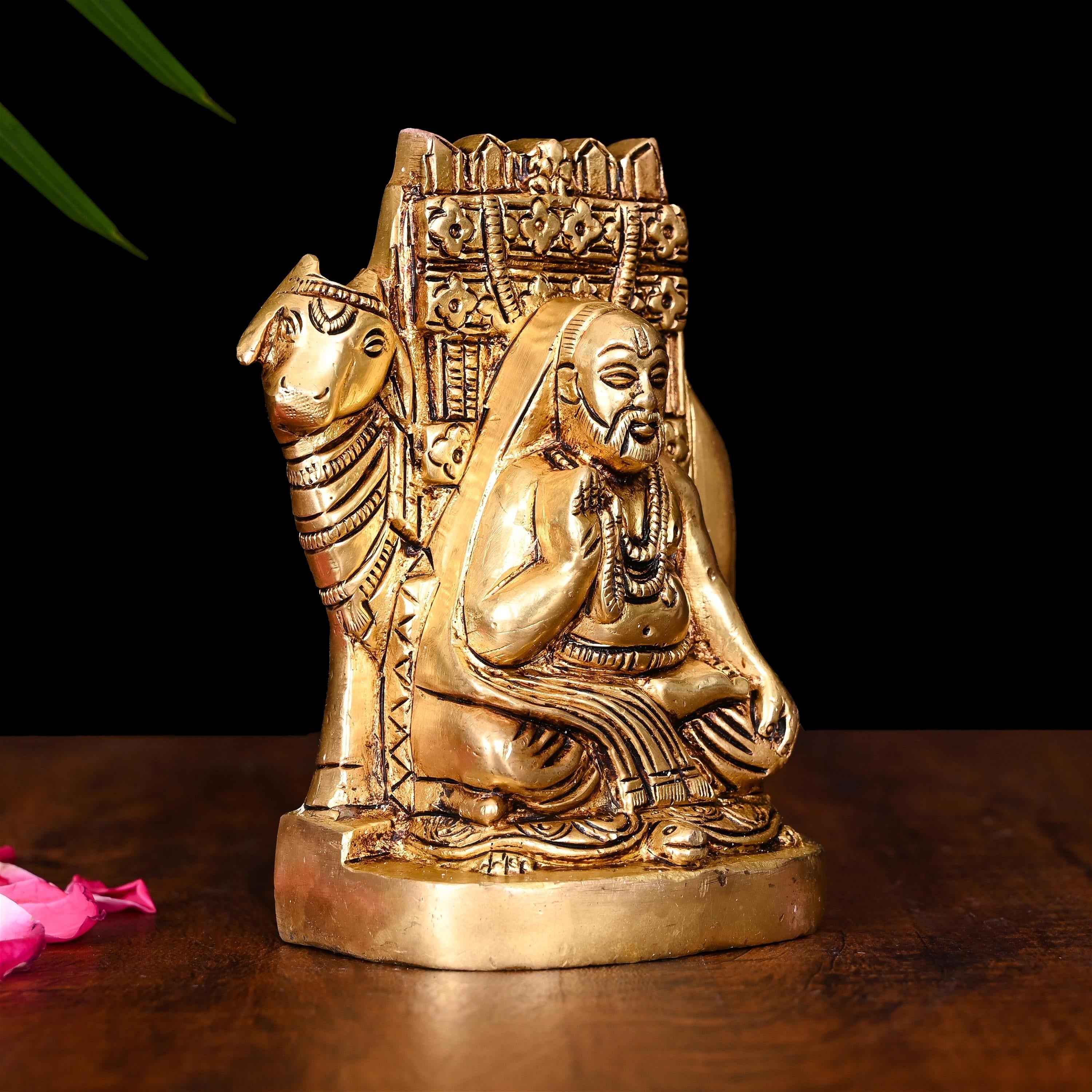 Brass Raghavendra Swamy Idol (6 Inch) Vedansh Craft