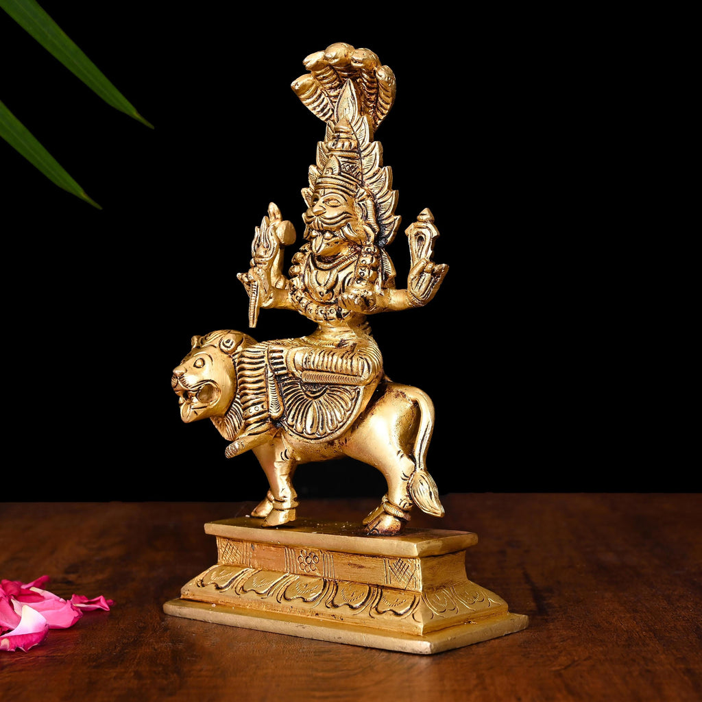 Brass Pratyangira Devi Idol (7 Inch) Vedansh Craft