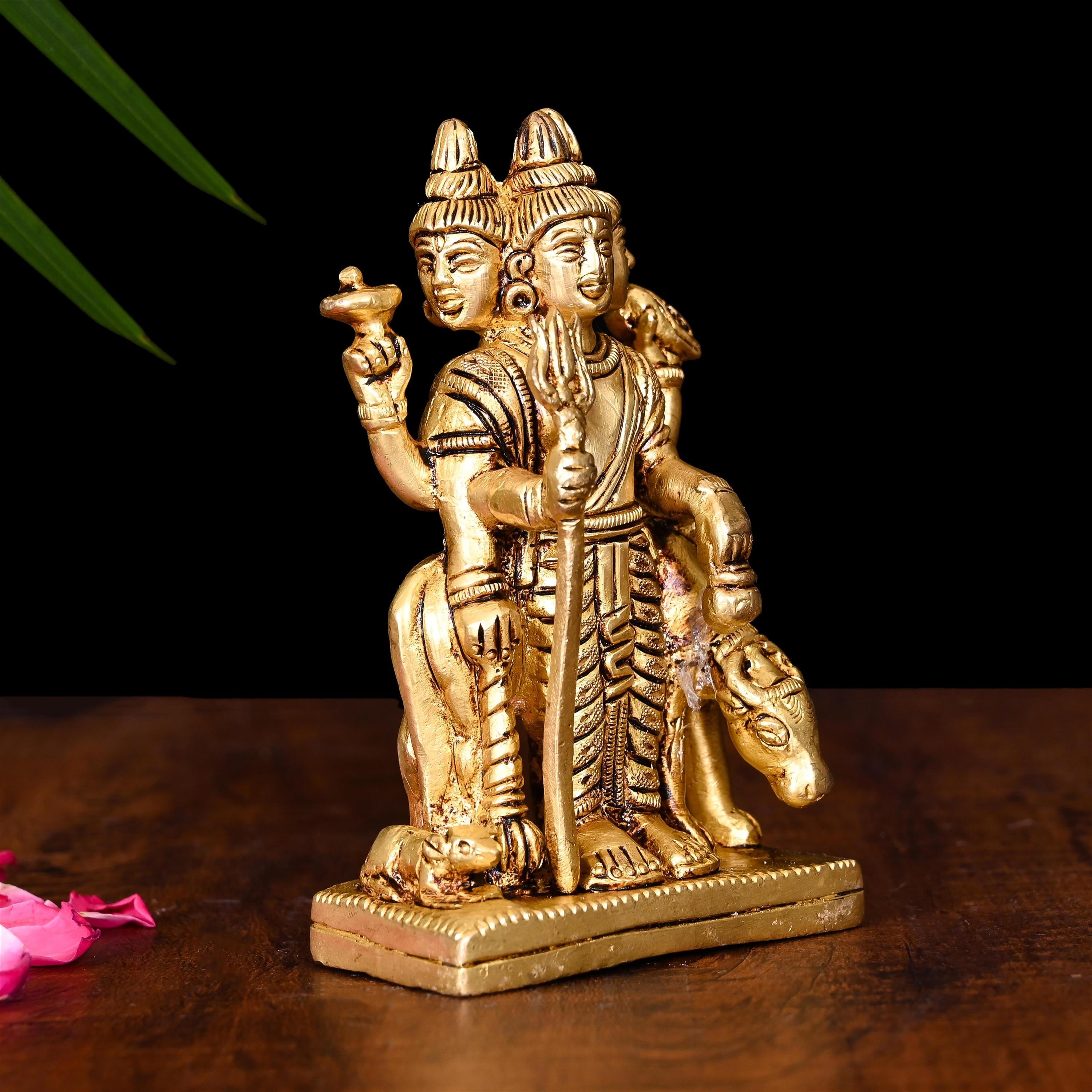 Brass Lord Dattatreya Idol (4.5 Inch) Vedansh Craft