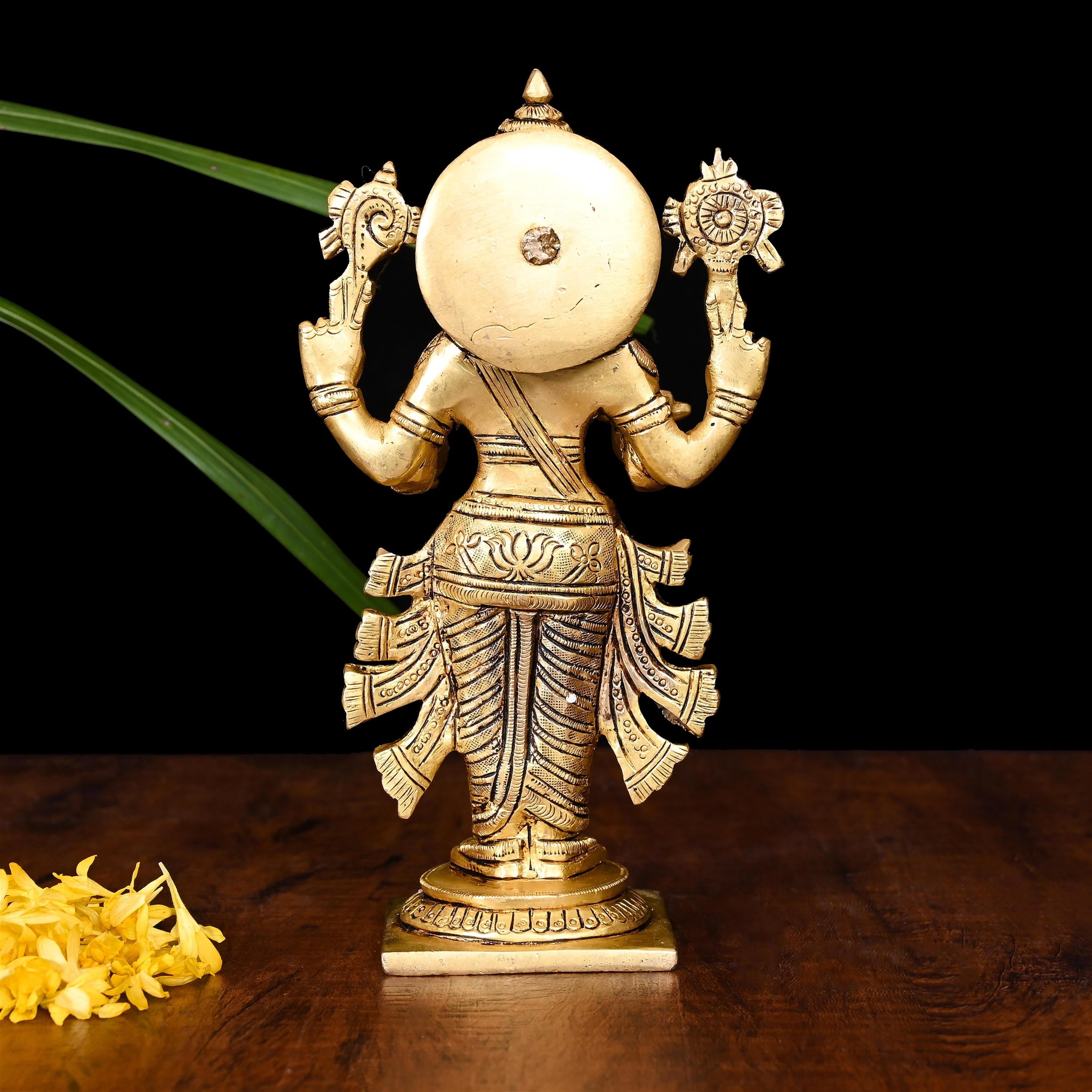 Brass Lord Dhanvantari Idol (7.5 Inch) Vedansh Craft