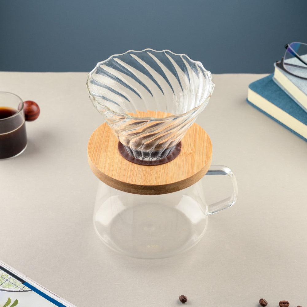 Self Brew V60 Glass Drip Coffee Maker with Pot 700ml Nestasia