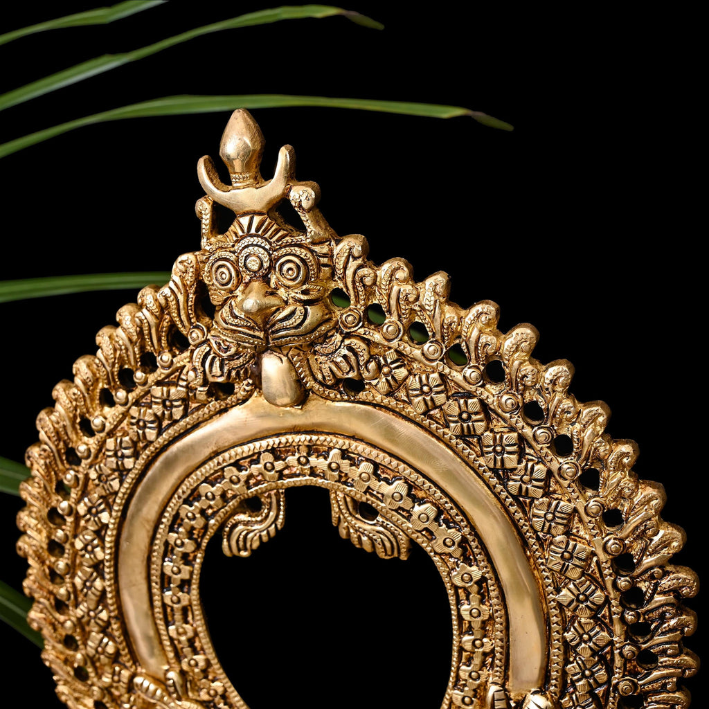 Brass Singhasan With Prabhavali Craft (18 Inch) Vedansh Craft