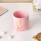 Halcyon Gold Pink Marble Ceramic Planter With Legs Small Nestasia