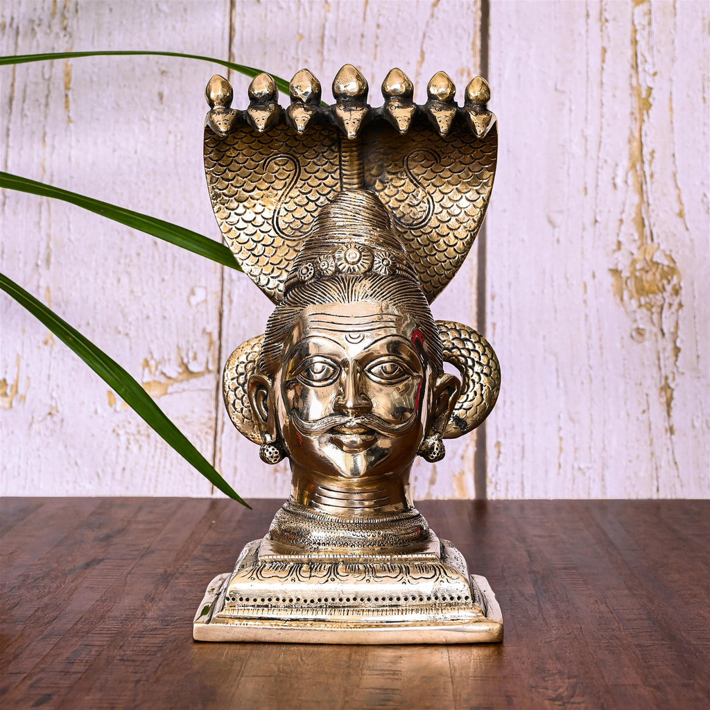 Brass Narmadeshwar Mahadev Idol (9.5 Inch) Vedansh Craft