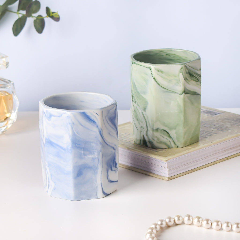 Hexad Marble Green Ceramic Organiser Nestasia