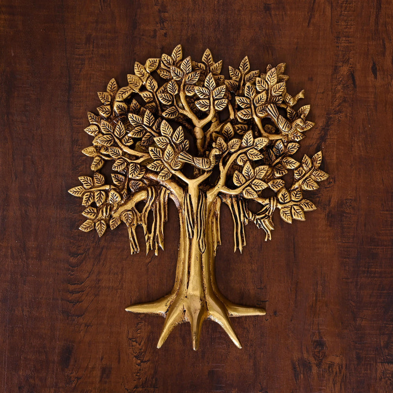 Brass Kalpvriksha Wall Hanging (9.5 Inch) Vedansh Craft