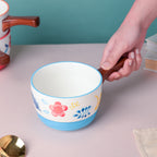 Bloom Blue Ceramic Pot With Handle Nestasia