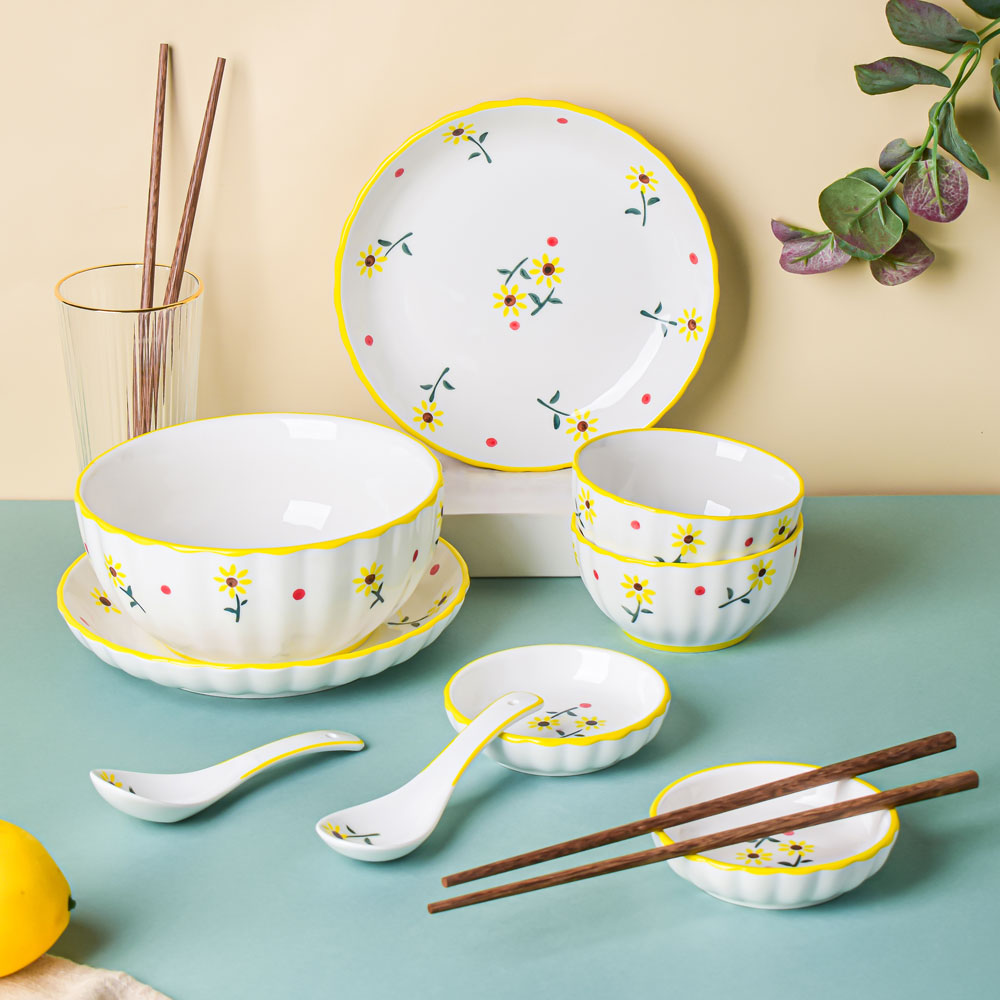 Sunflower 11 Piece Dinner Set For 2 Nestasia