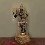 Brass Standing Krishna Statue/Idol (41 Inch) Vedansh Craft