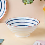 Spiral Red And Blue 22 Piece Dinner Set For 6 Nestasia