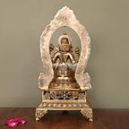 Brass Superfine Sitting Lakshmi On Throne (20.5 Inch) Vedansh Craft