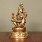 Brass Lord Ayyappa/Ayyappan Superfine Idol (9.5 Inch) Vedansh Craft