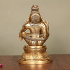 Brass Lord Ayyappa/Ayyappan Superfine Idol (9.5 Inch) Vedansh Craft