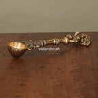 Brass Dancing Ganesha Peacock Ahuti Spoon Vedansh Craft