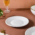 Scalloped Snack Plate White 8 Inch Nestasia