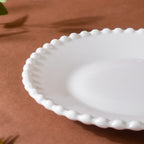Scalloped Snack Plate White 8 Inch Nestasia