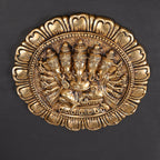 Brass Superfine Panchmukhi Ganesha Wall Hanging (11.5 Inch) Vedansh Craft