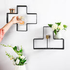 Wooden Hanging Shelf - Black Nestasia