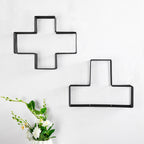 Wooden Hanging Shelf - Black Nestasia