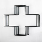 Wooden Hanging Shelf - Black Nestasia