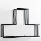 Wooden Hanging Shelf - Black Nestasia