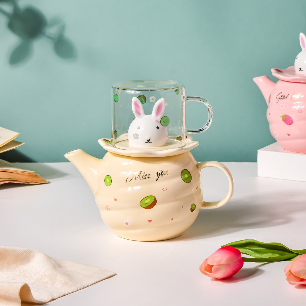 Bunny Cup And Kettle Cream Nestasia